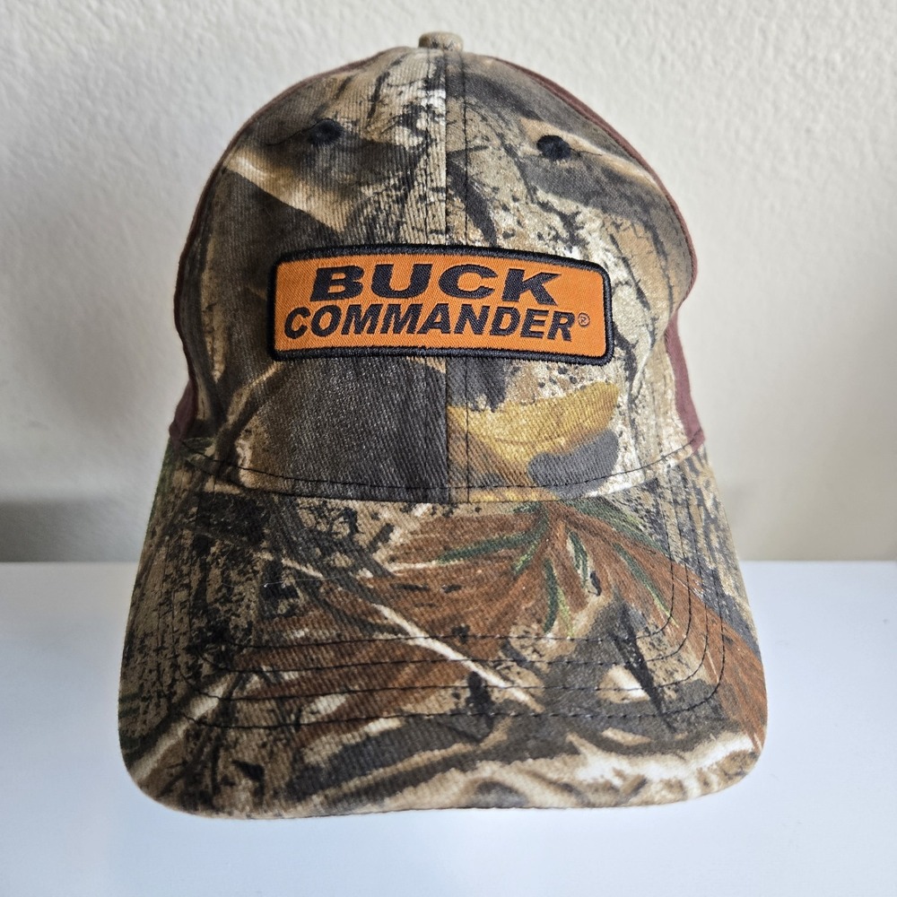 Buck Commander‎ Hat Cap Mens Brown Camo Strapback Embroidered Logo